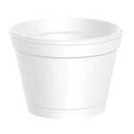 Dart 4J6, 4 Oz White Foam Food Container, 1000/Cs