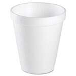 Dart 8J8, 8Oz White Foam Cup, 1000/Cs