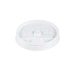 Dart 8UL White Sip Thru HIPS Lid for Foam Cups and Containers, 1000/CS
