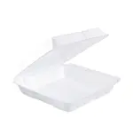 Dart 95HT1R 9x9x3-Inch Performer White Insulated Foam Container With A Hinged Lid, 200/CS