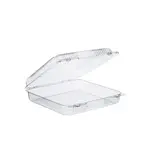 Dart C50UT1 9-Inch StayLock Square Clear OPS Container With A Shallow Dome Hinged Lid, 250/CS