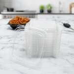 Dart C816BDL, Clear PET Small Square Lid for 8-16 Oz Containers, 504/CS