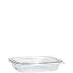 Dart CH1620DSF 16-20 Oz Clear Tamper-Evident Shallow PET Containers with Flat Lid, 200/CS