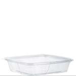 Dart CH35DEF 35 Oz Clear PET Tamper-Evident Containers with Flat Lid, 200/CS