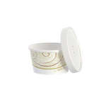 Dart KHSB8A-J8000 Symphony 8 Oz Paper Soup Containers Combo with Lids, 250/CS