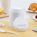 Dart TL31R2, Plastic White Dome Lids for 10 Oz Hot Cups, 1000/CS