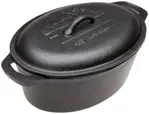 OLD MOUNTAIN 10118-OM, 13.8x8.8-Inch 4-Quart Pre-Seasoned Cast Iron Casserole with Dome Lid