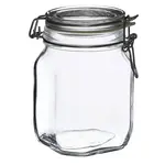 Circle Glass Circleware B500343, 34 Oz. Glass Jar, Metal Clamp Lid