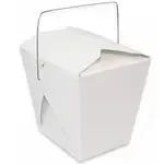 Fold-Pak FP16, 16 Oz Take-out Plastic-Coated Paper Containers w/Metal Handle, 500/CS