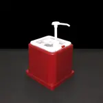 PWKE-R, 0.5-Gallon Red Condiment Pump Dispenser for Ketchup