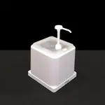 PWMA-W, 0.5-Gallon White Condiment Pump Dispenser for Mayonnaise or Sauce