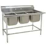 Eagle Group 412-16-3, Stainless Steel Commercial Compartment Sink with Three 16-Inch Bowls, NSF