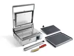 Eurodib CORT-RR-PS, 15-inch Ceramic Coated Panini Grill with Removable Plates