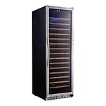 Eurodib USF168S, Single Zone Stainless Steel Black Wine Cabinet, 165 Bottles, 140W