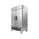 Evercool E-2RE, 54-Inch Two Solid Door Commercial Reach-In Refrigerator