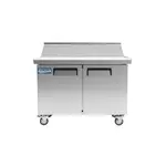 Evercool EMP48, 48-Inch Mega Top Refrigerated Sandwich Prep Table with Cutting Board and 18 Food Pans