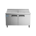 Evercool ESP60, 60-Inch Refrigerated Sandwich Prep Table with Cutting Board and 16 Food Pans