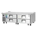 Everest Refrigeration ECB72D4, 72.38-Inch 4 Drawer Refrigerated Chef Base with Marine Edge Top