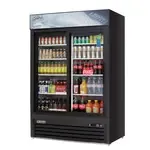 Everest Refrigeration EMGR48B, 53.13-Inch Black 2 Section Sliding Refrigerated Glass Door Merchandiser