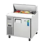 Everest Refrigeration EPR1, 35.63-Inch 1 Door Refrigerated Sandwich / Salad Prep Table