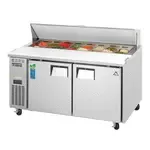 Everest Refrigeration EPWR2, 59.13-Inch 2 Door Refrigerated Sandwich / Salad Prep Table