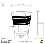 Fineline Settings 1108CL 8 Oz. Wavetrends Clear Square Plastic Tumblers, 168/CS (Discontinued)