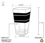 Fineline Settings 1112 12 Oz. Wavetrends Clear Square Plastic Tumblers, 168/CS (Discontinued)
