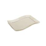 Fineline Settings 1406-BO, 6.5x10-inch Wavetrends Bone Polystyrene Rectangular Salad Plate, 120/CS (Discontinued)