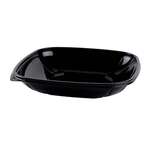 Fineline Settings 15032L-BK, 32 Oz Super Bowl Plus Large Rectangular Black PET Bowl, 150/CS