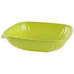 Fineline Settings 15032M-GRN, 32 Oz Super Bowl Plus Medium Rectangular Green PET Bowl, 300/CS (Discontinued)