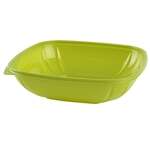 Fineline Settings 15048L-GRN, 48 Oz Super Bowl Plus Large Rectangular Green PET Bowl, 150/CS (Discontinued)