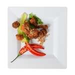 Fineline Settings 1608-WH, 8-inch Solid Squares White Salad Plate, 120/CS