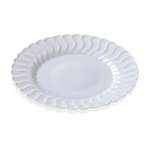 Fineline Settings 206-WH, 6-Inch Flairware White Plastic Dessert Plates, 180/CS