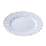 Fineline Settings 209-WH, 9-inch Flairware Polystyrene White Dinner Plate, 180/CS