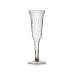 Fineline Settings 2105-X 5 Oz 2-Piece Flairware Clear Plastic Champagne Flutes, 10/PK