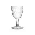 Fineline Settings 2206-CL, 5 Oz. 2-Piece Flairware Clear Plastic Wine Goblets, 360/CS
