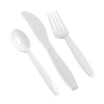 Fineline Settings 2501-WH, 7-inch Flairware Extra Heavy White Polystyrene Cutlery Combo, 960/CS (Discontinued)