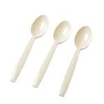 Fineline Settings 2502-BO, 7-inch Flairware Extra Heavy Bone Polystyrene Spoons, 1000/CS (Discontinued)