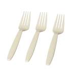 Fineline Settings 2503-BO, 7-inch Flairware Extra Heavy Bone Polystyrene Forks, 1000/CS (Discontinued)