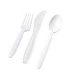 Fineline Settings 2514-WH, 8-inch Flairware Extra Heavy White Polystyrene Cutlery Combo, 1224/CS (Discontinued)