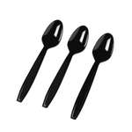 Fineline Settings 2515-BK, 7.5-inch Flairware Extra Heavy Black Polystyrene Spoons, 1200/CS (Discontinued)