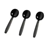 Fineline Settings 2525-BK, 7.75-inch Flairware Extra Heavy Black Polystyrene Soup Spoons, 1000/CS
