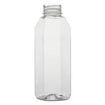 Fineline Settings 321638, 16 Oz Super Sips Tall Square PET Juice Bottle, 126/CS