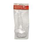 Fineline Settings 3315-CL, 3-Piece Platter Pleasers Clear Plastic Serving Set, 48/CS