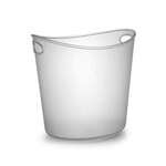 Fineline Settings 3404, 1 Gallon Platter Pleasers Clear Oval Plastic Ice Buckets, 6/CS