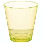 Fineline Settings 402-Y, 2 Oz. Savvi Serve Yellow Plastic Shot Glasses, 2500/CS (Discontinued)