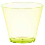 Fineline Settings 409-Y, 9 Oz. Savvi Serve Yellow Plastic Shot Glasses, 500/CS (Discontinued)
