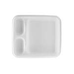Fineline Settings 42RCT79S3, 7x9-inch 3-Compartment Conserveware Bagasse Nacho Tray, 500/CS (Discontinued)