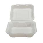 Fineline Settings 42SH8, 8x8x2.5-inch Conserveware Bagasse Low Hinged Container, 200/CS (Discontinued)