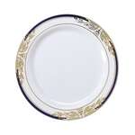 Fineline Settings 4907-WHBG, 7.5-inch Signature Blu Round Salad Plate with Blue Rim, 120/CS